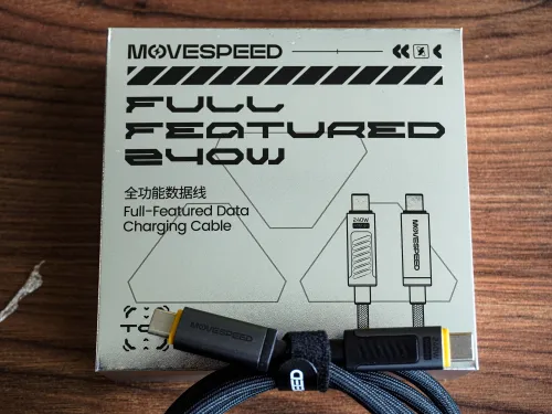 Cáp sạc nhanh Movespeed MSC01 240W | 40GBPS | 8K | 1.2M